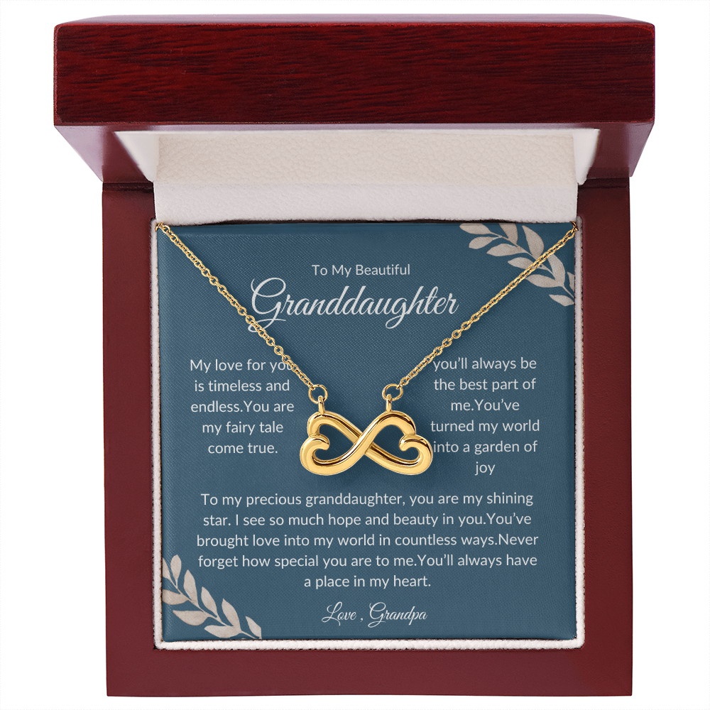 Granddaughter Necklace Gift – Forever Sparkle Pendant - Love Grandpa