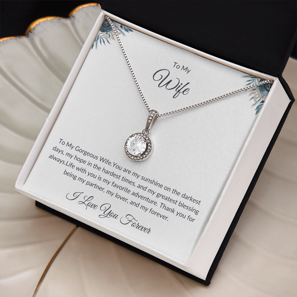 To My Wife – Sparkling Love Pendant – A Symbol of Endless Affection