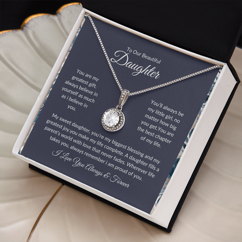 To  My Daughter - Sparkling Necklace - Love Dad