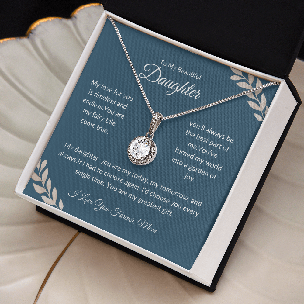 To My Daughter  | Love Mom | Forever Love Necklace