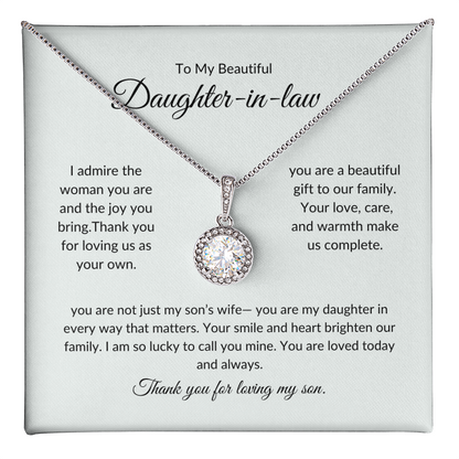 Daughter-in-Law Gift – Elegant Pendant Necklace for Special Moments