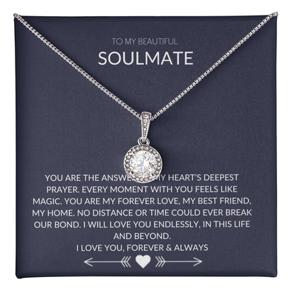 To My Soulmate – Forever Circle Necklace Symbolizing Eternal Love