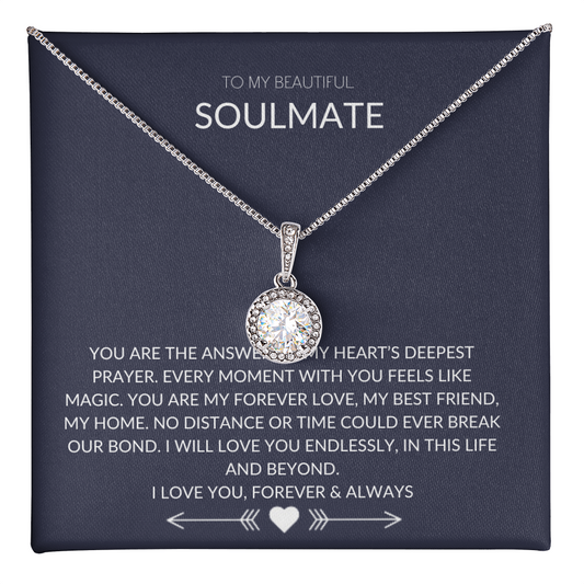 To My Soulmate – Forever Circle Necklace Symbolizing Eternal Love