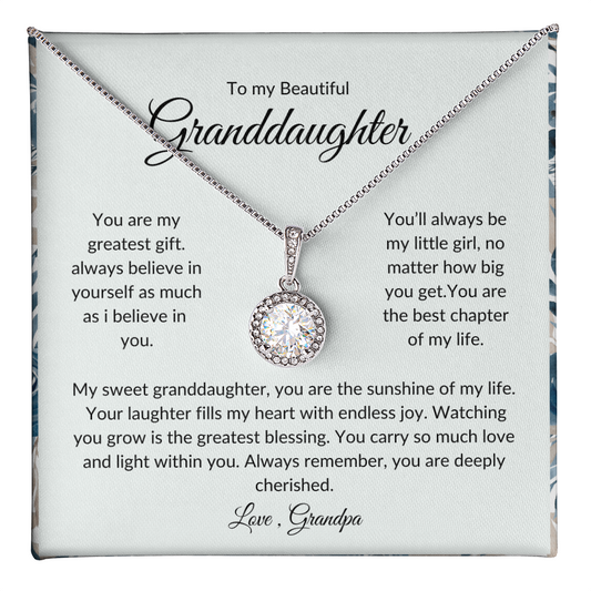 To My Granddaughter – Love Knot Necklace - Love Grandpa
