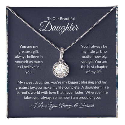 To  My Daughter - Sparkling Necklace - Love Dad