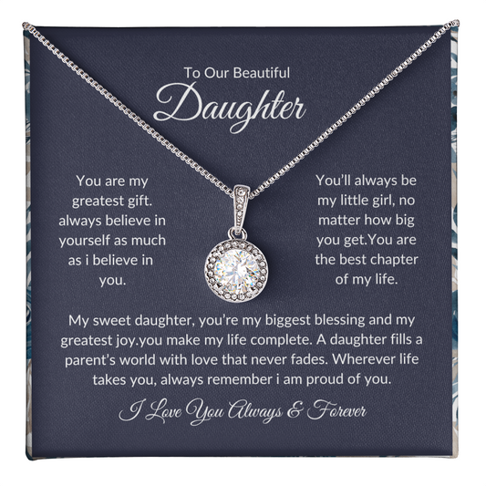 To  My Daughter - Sparkling Necklace - Love Dad