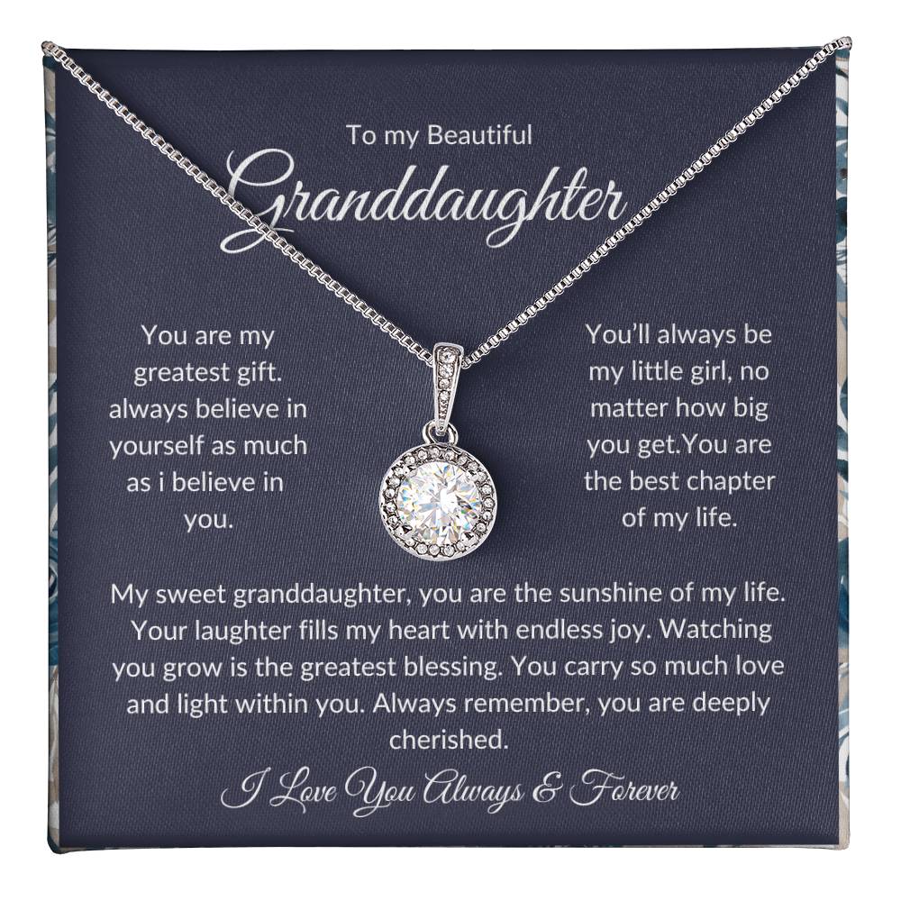 To My Granddaughter – Sparkling Pendant Necklace