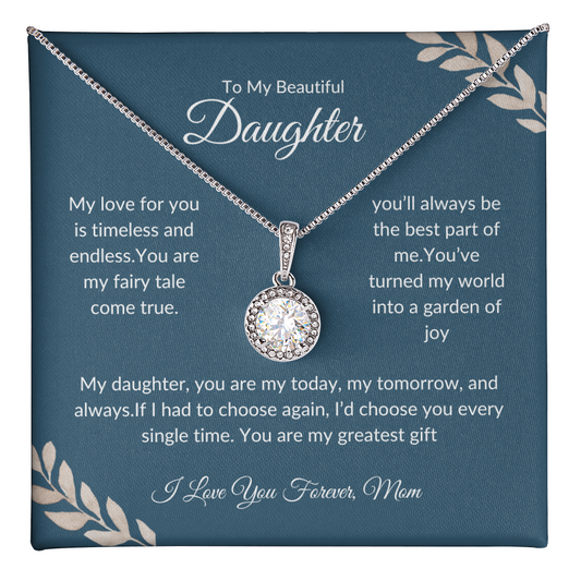 To My Daughter  | Love Mom | Forever Love Necklace