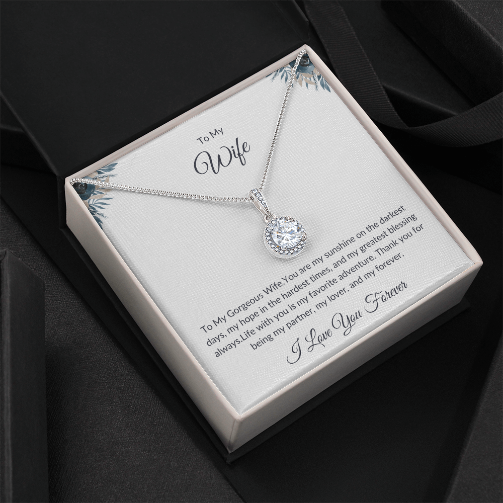To My Wife – Sparkling Love Pendant – A Symbol of Endless Affection