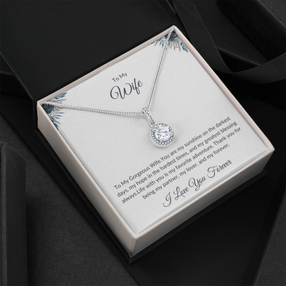 To My Wife – Sparkling Love Pendant – A Symbol of Endless Affection