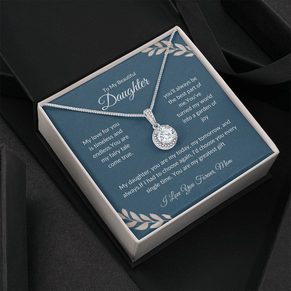 To My Daughter  | Love Mom | Forever Love Necklace