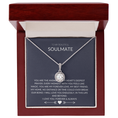 To My Soulmate – Forever Circle Necklace Symbolizing Eternal Love