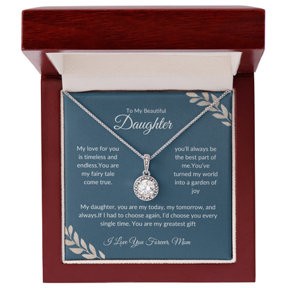 To My Daughter  | Love Mom | Forever Love Necklace