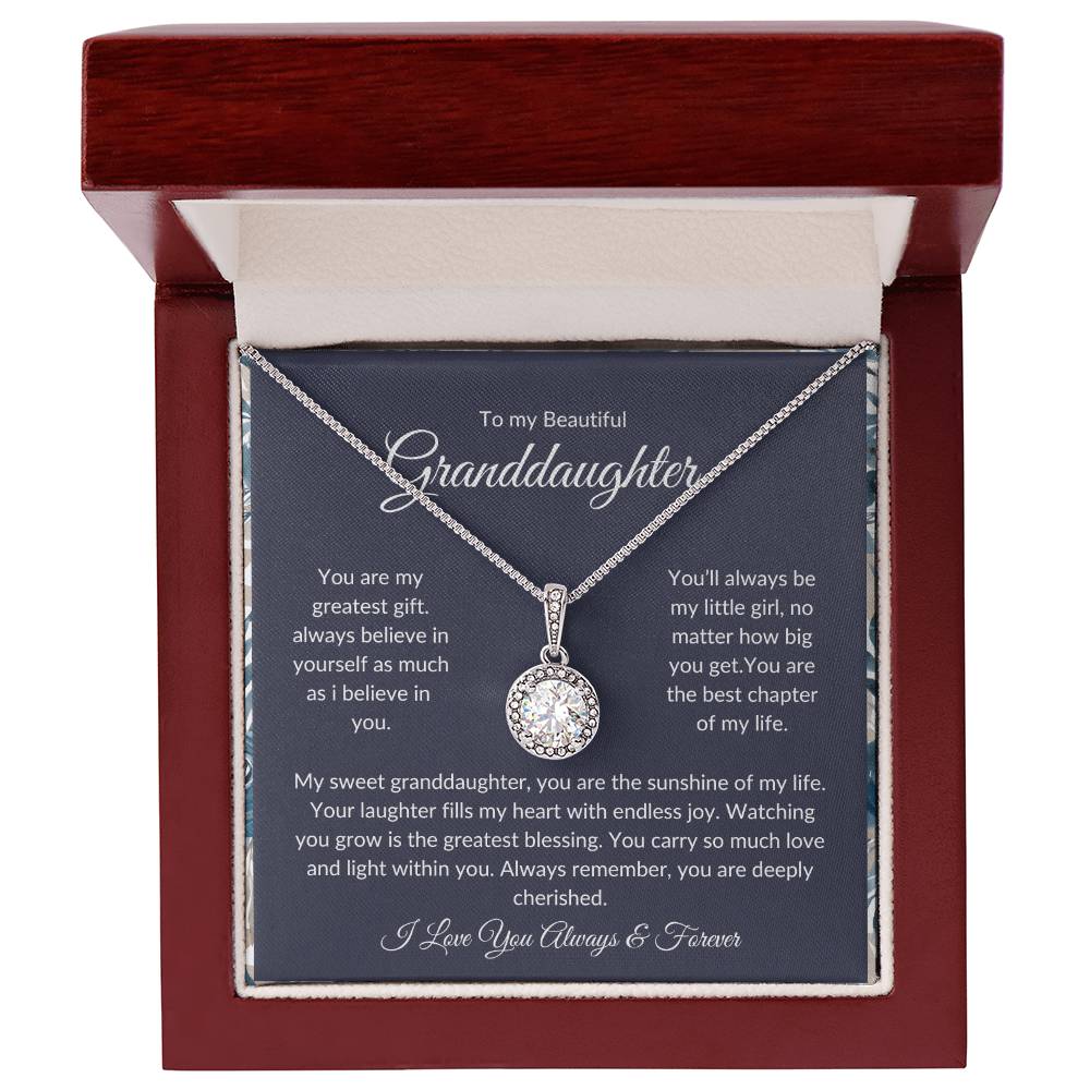 To My Granddaughter – Sparkling Pendant Necklace