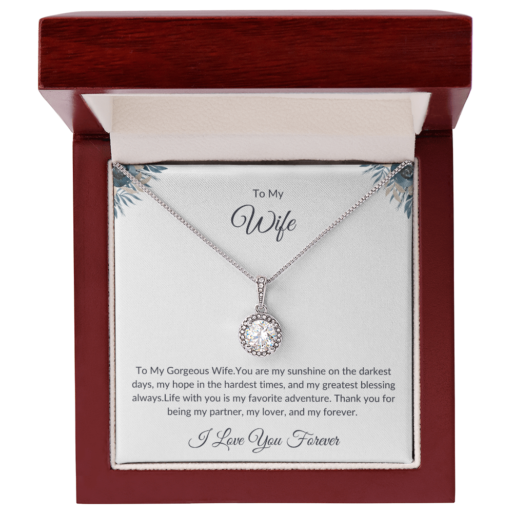 To My Wife – Sparkling Love Pendant – A Symbol of Endless Affection