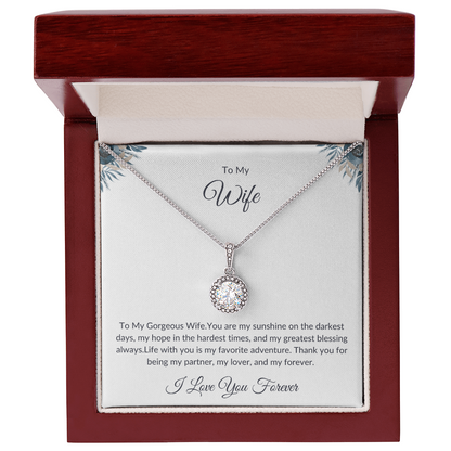 To My Wife – Sparkling Love Pendant – A Symbol of Endless Affection