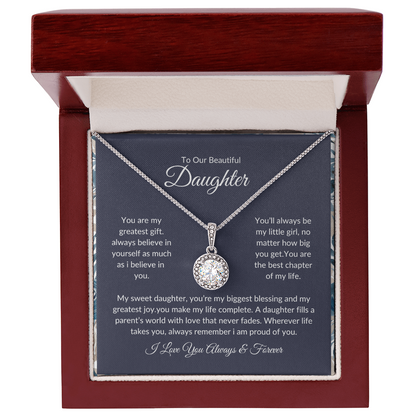 To  My Daughter - Sparkling Necklace - Love Dad