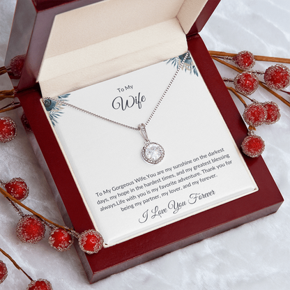 To My Wife – Sparkling Love Pendant – A Symbol of Endless Affection