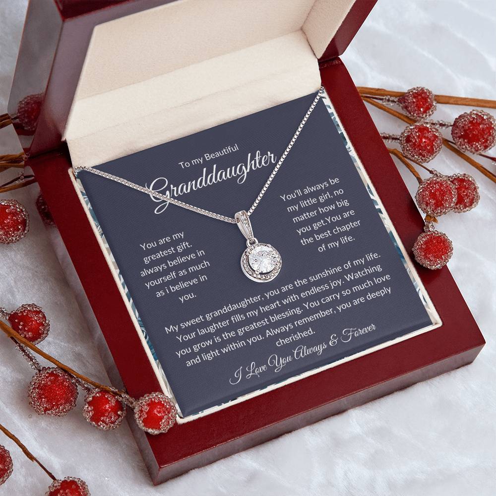 To My Granddaughter – Sparkling Pendant Necklace