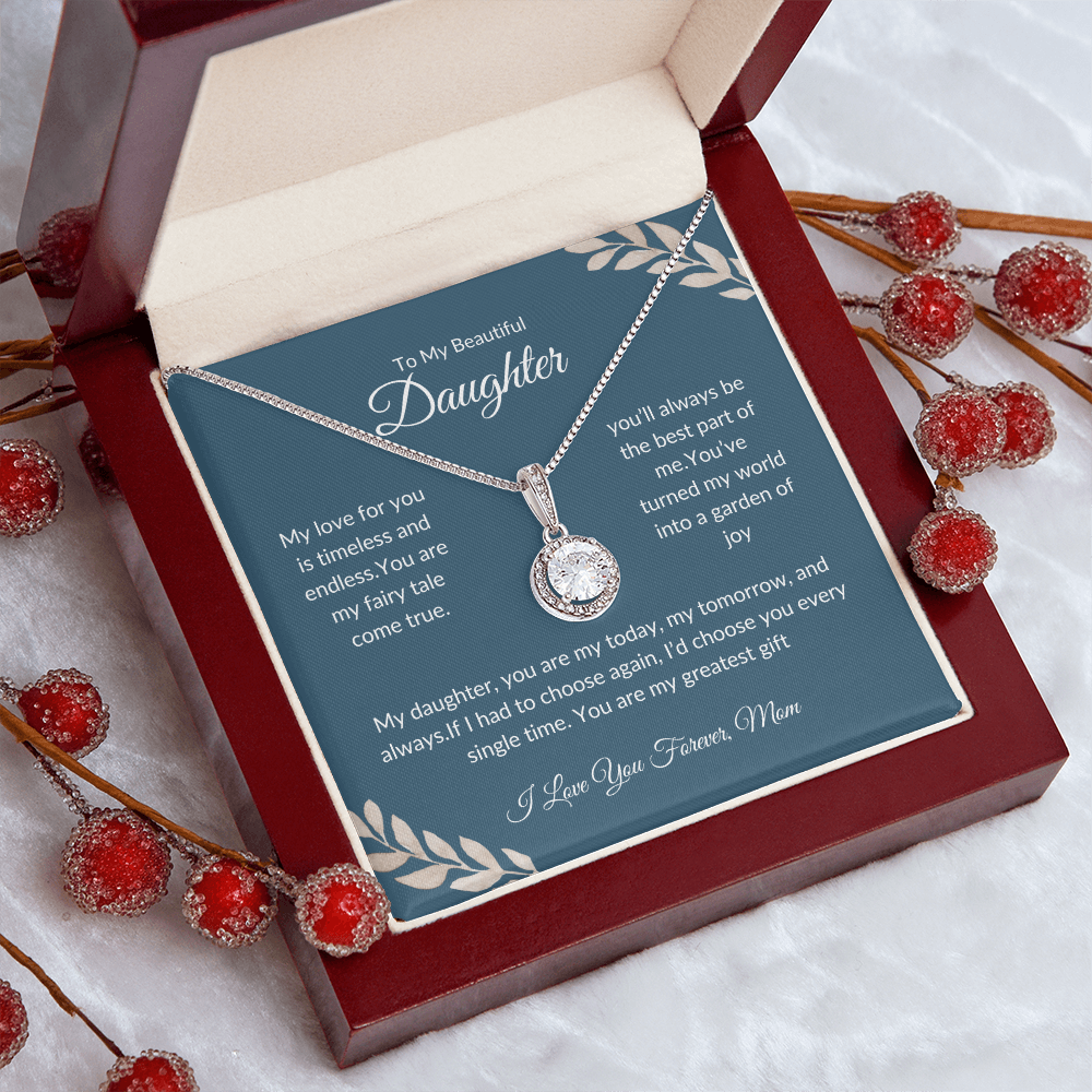 To My Daughter  | Love Mom | Forever Love Necklace