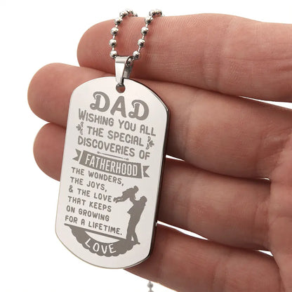 Personalized Engraved Dog Tag Necklace Custom Name Pendant 18K Gold Finish Jewelry Gift prime Collection Hub