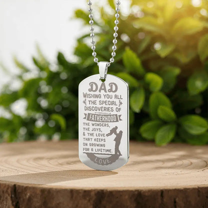 Personalized Engraved Dog Tag Necklace Custom Name Pendant 18K Gold Finish Jewelry Gift prime Collection Hub