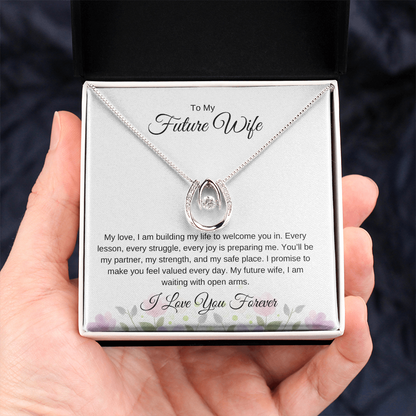 To My Future Wife – Romantic Necklace with Love Note Card
