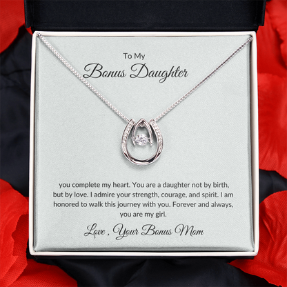 To My Bonus Daughter – Sparkle Pendant Necklace