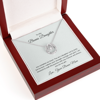 To My Bonus Daughter – Sparkle Pendant Necklace