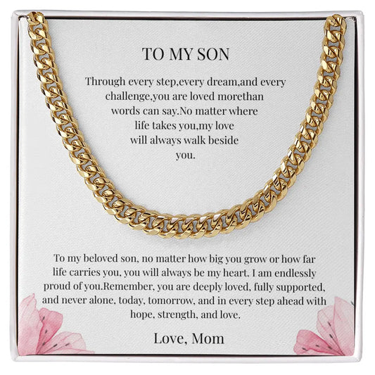 Cuban Link Chain Necklace Gift for son Strong & Stylish Jewelry Birthday Graduation Keepsake prime Collection Hub