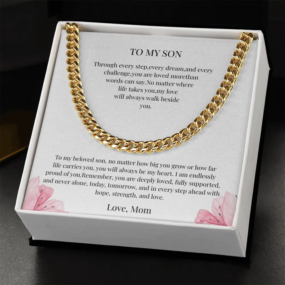 Cuban Link Chain Necklace Gift for son Strong & Stylish Jewelry Birthday Graduation Keepsake prime Collection Hub