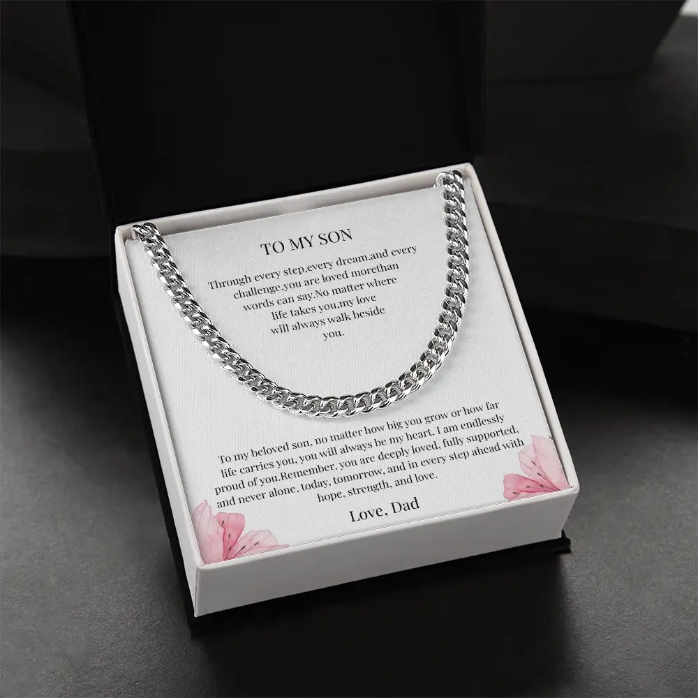 Cuban Link Chain Necklace Meaningful Men's Gift Birthday Graduation Keepsake prime Collection Hub