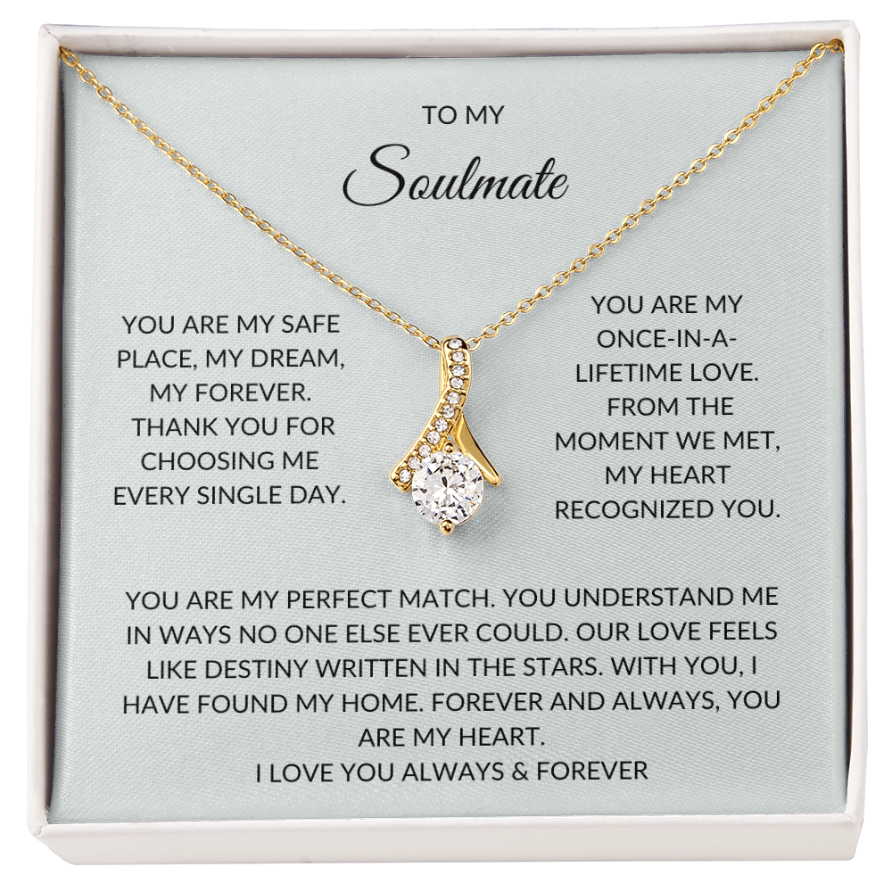 To My Soulmate – Sparkling Pendant Necklace with Elegant Box