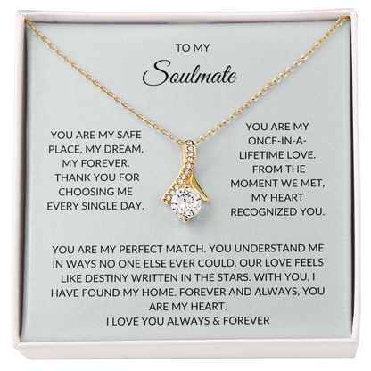 To My Soulmate – Sparkling Pendant Necklace with Elegant Box