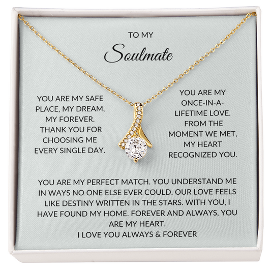 To My Soulmate – Sparkling Pendant Necklace with Elegant Box