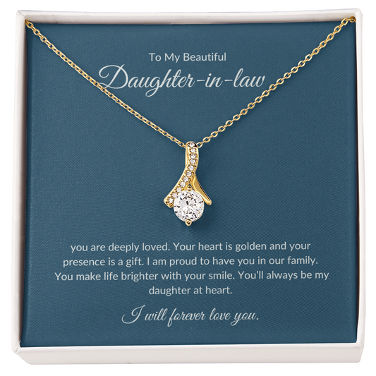 To My Daughter-in-Law – Dazzling Necklace That Shows Appreciation