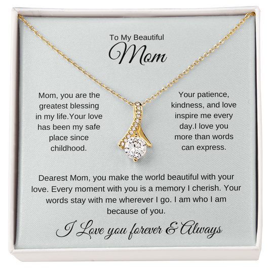 To My Mom – Sparkle Pendant Necklace That Shows Gratitude