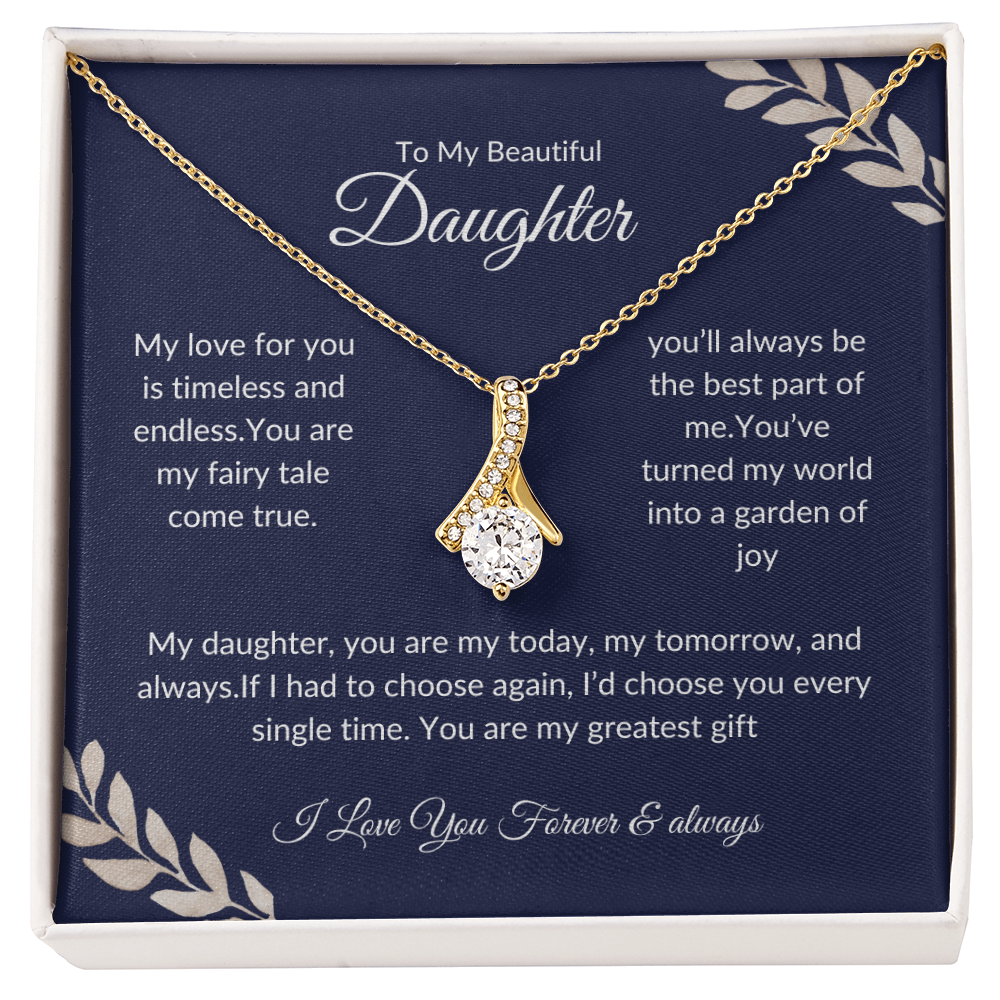 To My Daughter | Sentimental Gift | Love Knot Necklace