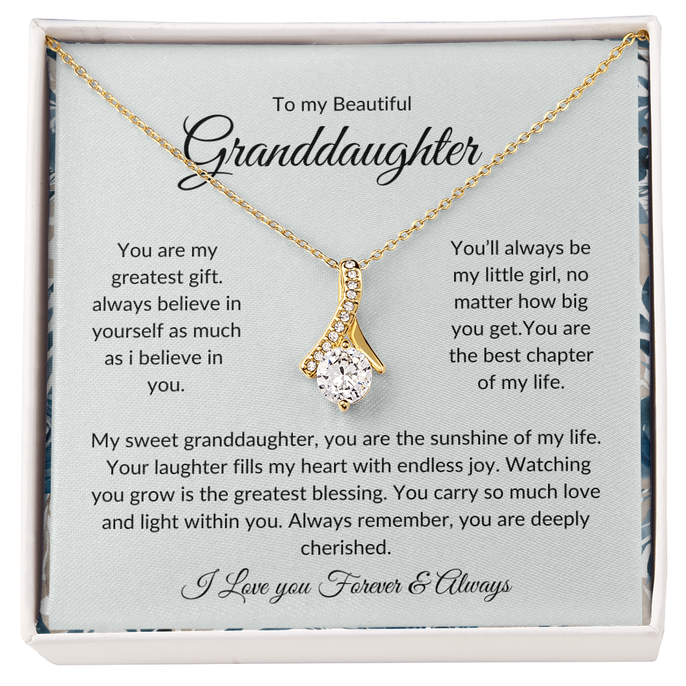 Granddaughter Necklace Gift – Stylish Jewelry with Heartfelt Note