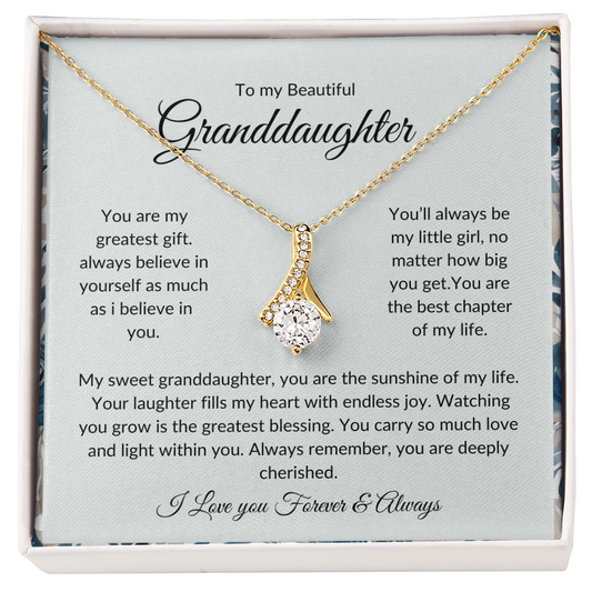 Granddaughter Necklace Gift – Stylish Jewelry with Heartfelt Note