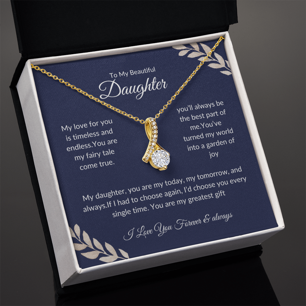 To My Daughter | Sentimental Gift | Love Knot Necklace