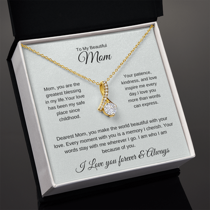 To My Mom – Sparkle Pendant Necklace That Shows Gratitude