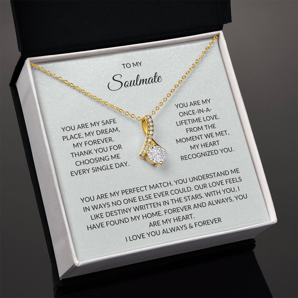 To My Soulmate – Sparkling Pendant Necklace with Elegant Box