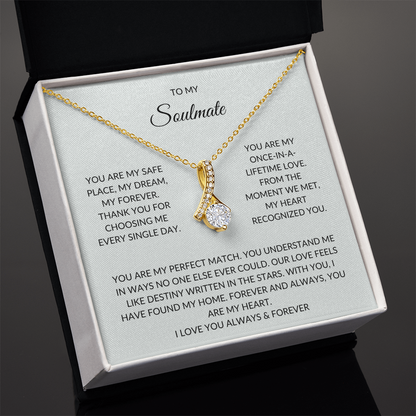 To My Soulmate – Sparkling Pendant Necklace with Elegant Box