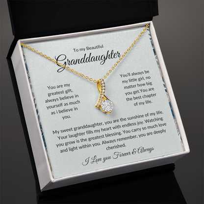 Granddaughter Necklace Gift – Stylish Jewelry with Heartfelt Note