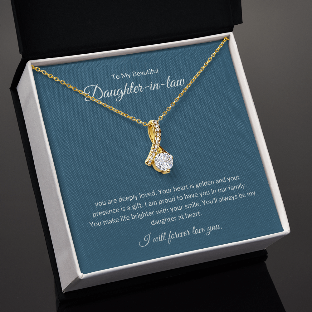 To My Daughter-in-Law – Dazzling Necklace That Shows Appreciation