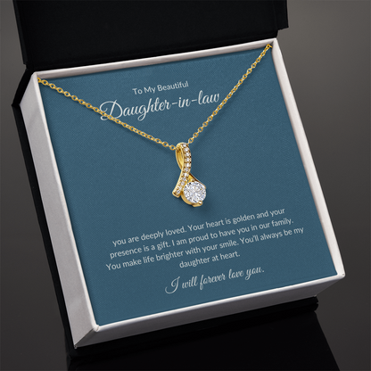 To My Daughter-in-Law – Dazzling Necklace That Shows Appreciation