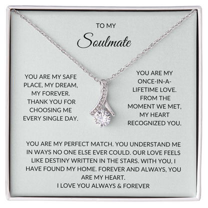 To My Soulmate – Sparkling Pendant Necklace with Elegant Box