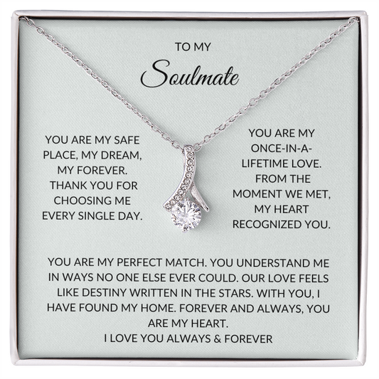 To My Soulmate – Sparkling Pendant Necklace with Elegant Box