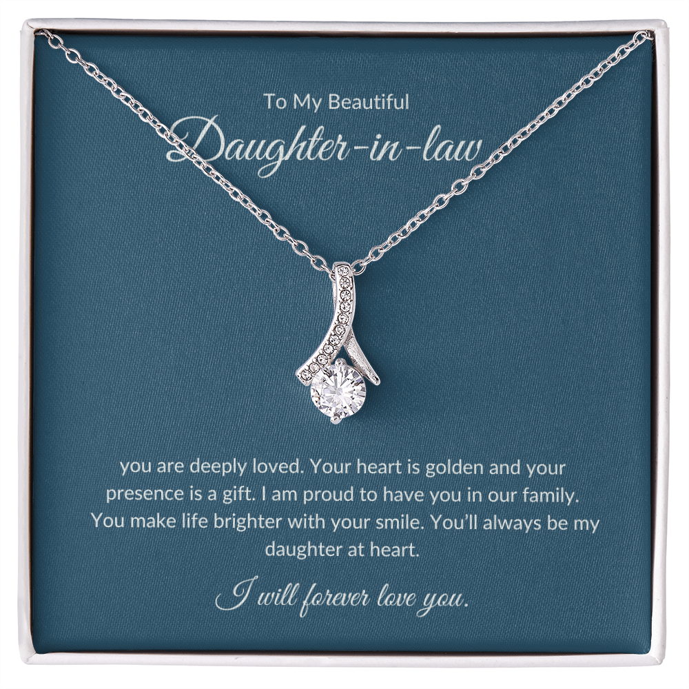 To My Daughter-in-Law – Dazzling Necklace That Shows Appreciation